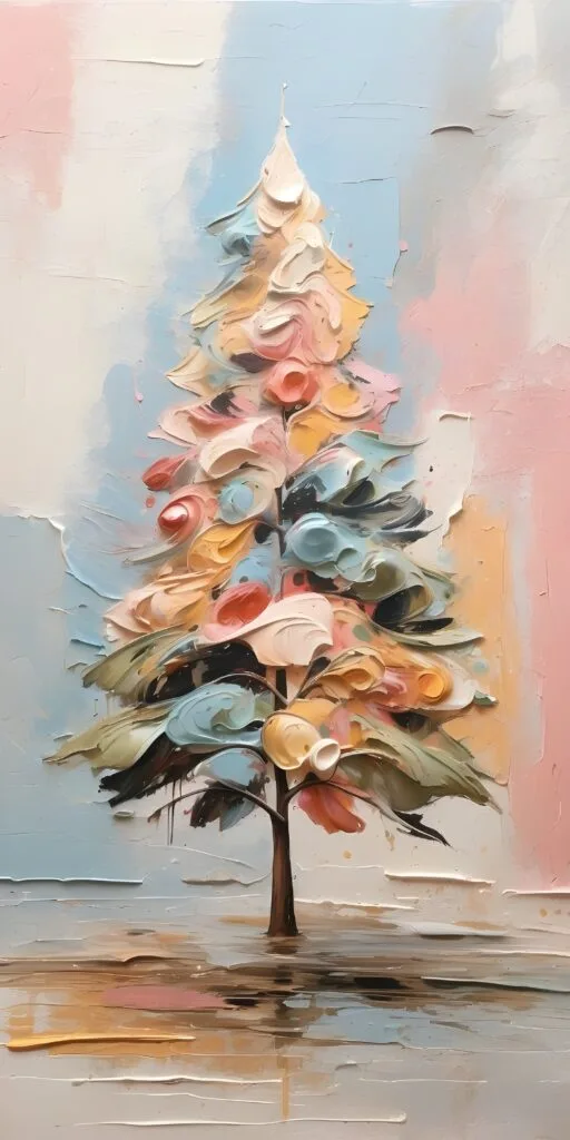 Artistic Tree Water Color Paint Phone Wallpaper