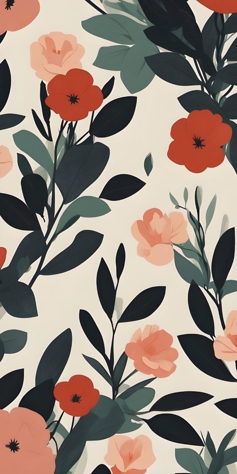 Beautiful Minimalistic Flower Phone Wallpaper