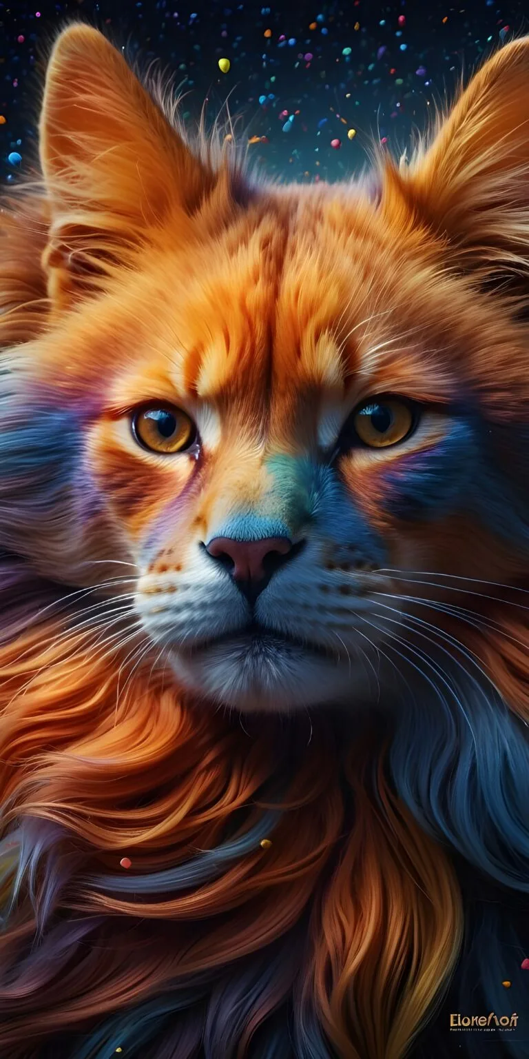 Cat Vibrant Phone Wallpaper Download