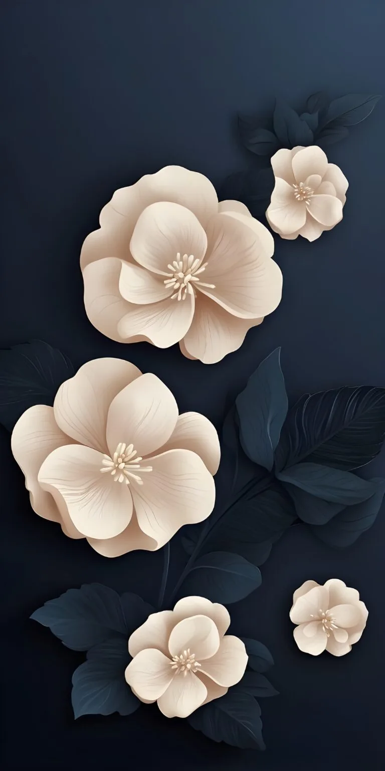 Flower Interesting Phone Wallpaper Blue, Black