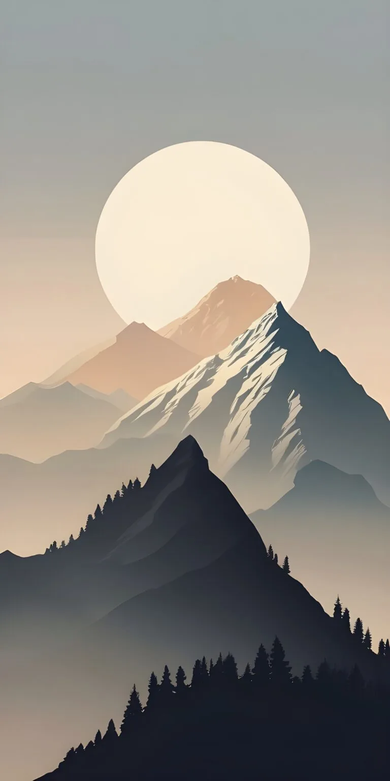 Mountain White Phone Wallpaper