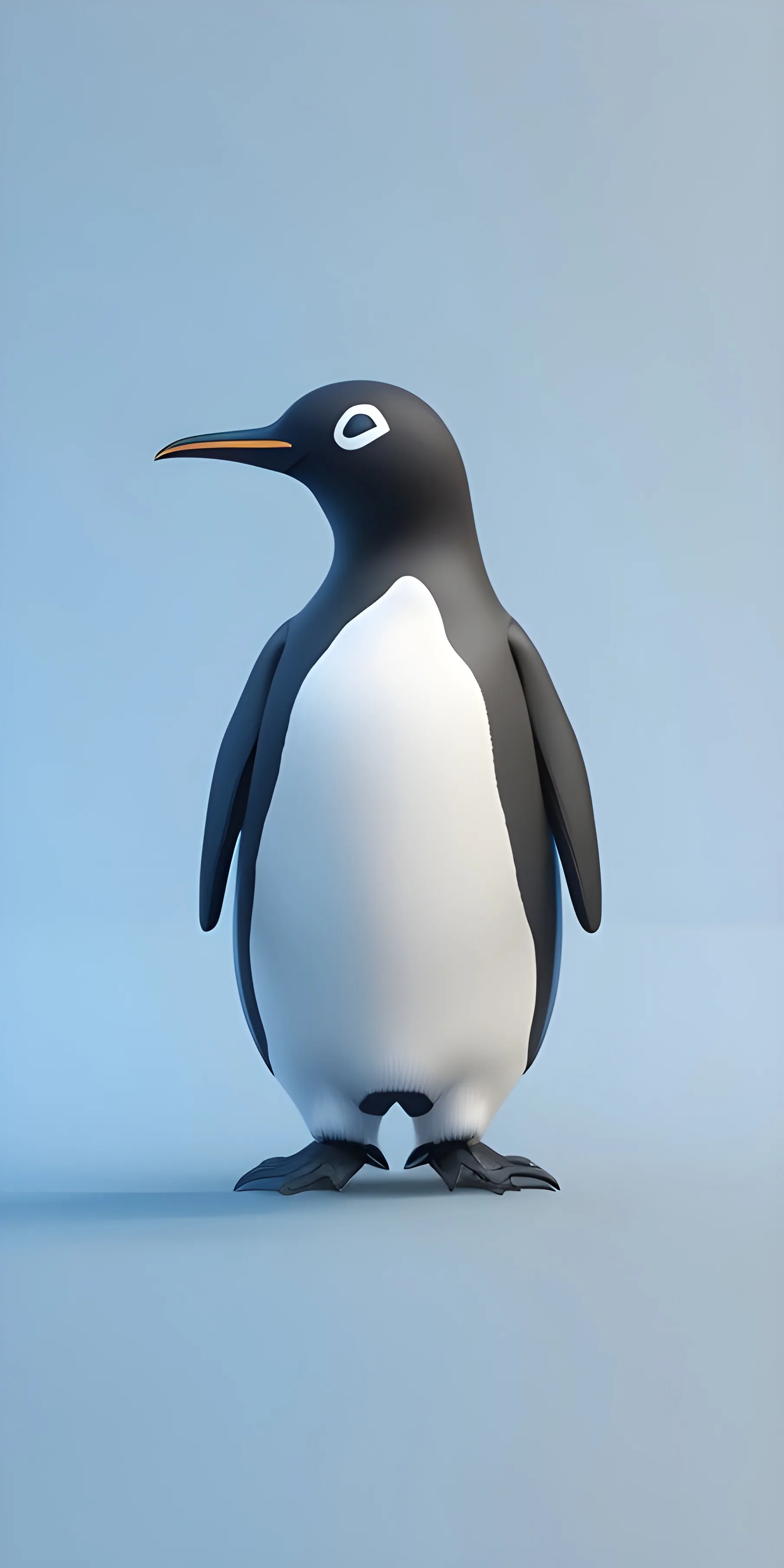 Penguine Phone Wallpaper, White