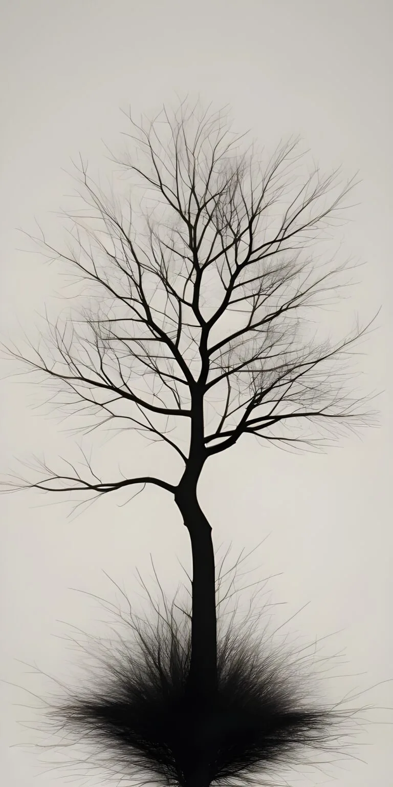 Tree White Phone Wallpaper