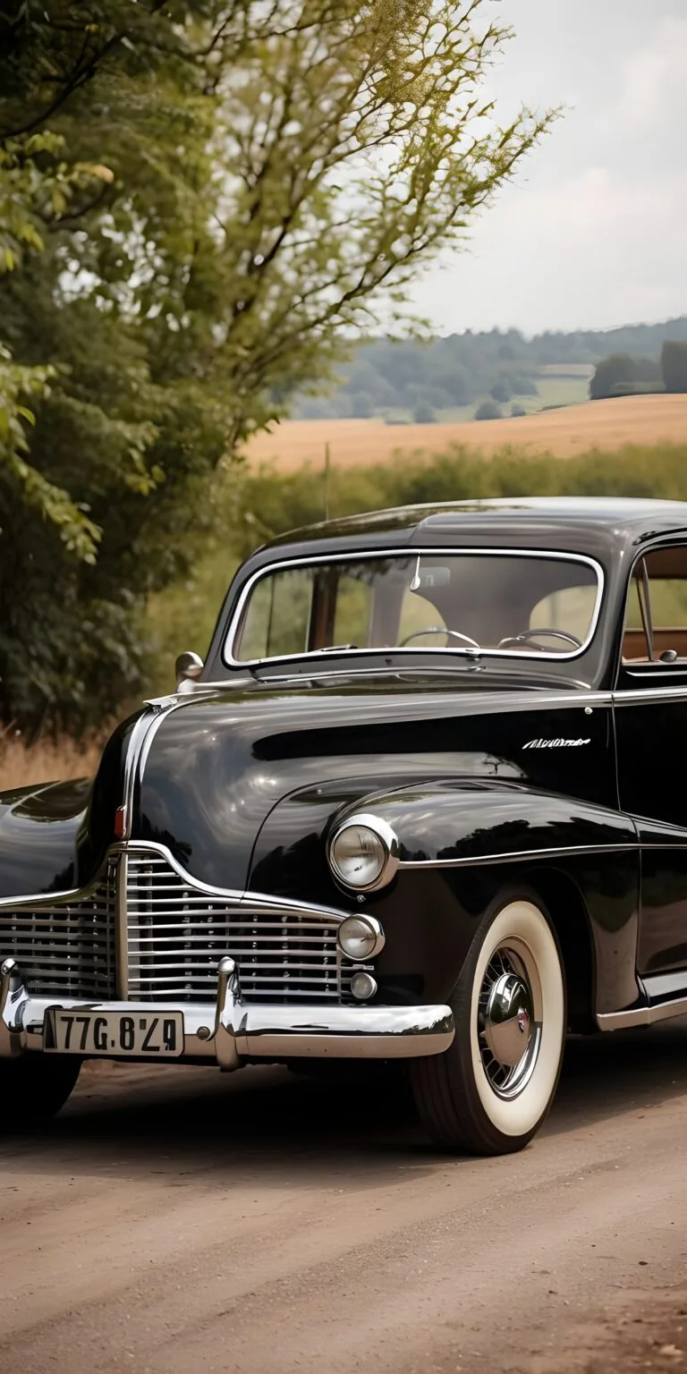 Vintage Black Car Phone Wallpaper
