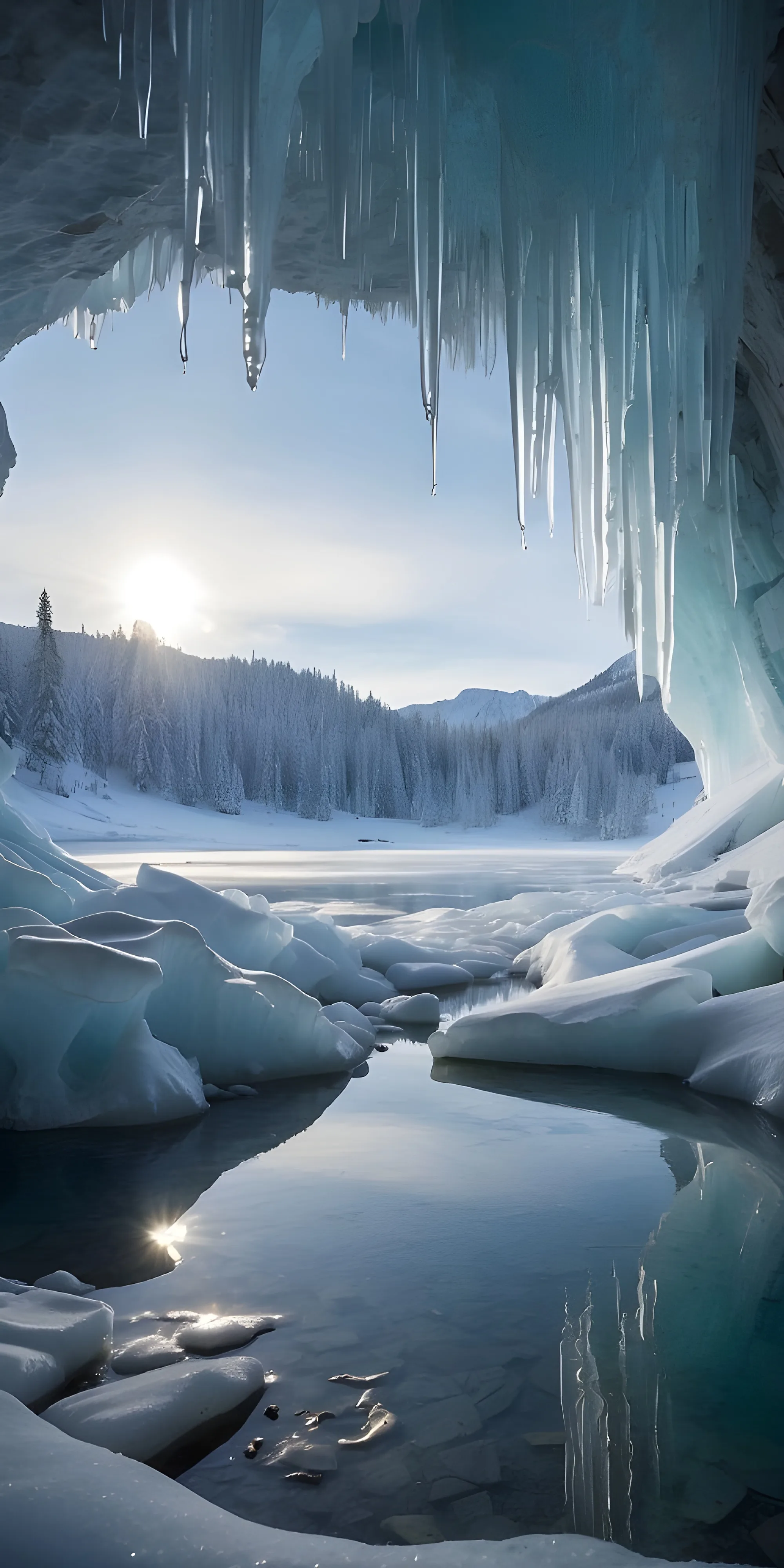 Winter Phone Wallpaper, Ice