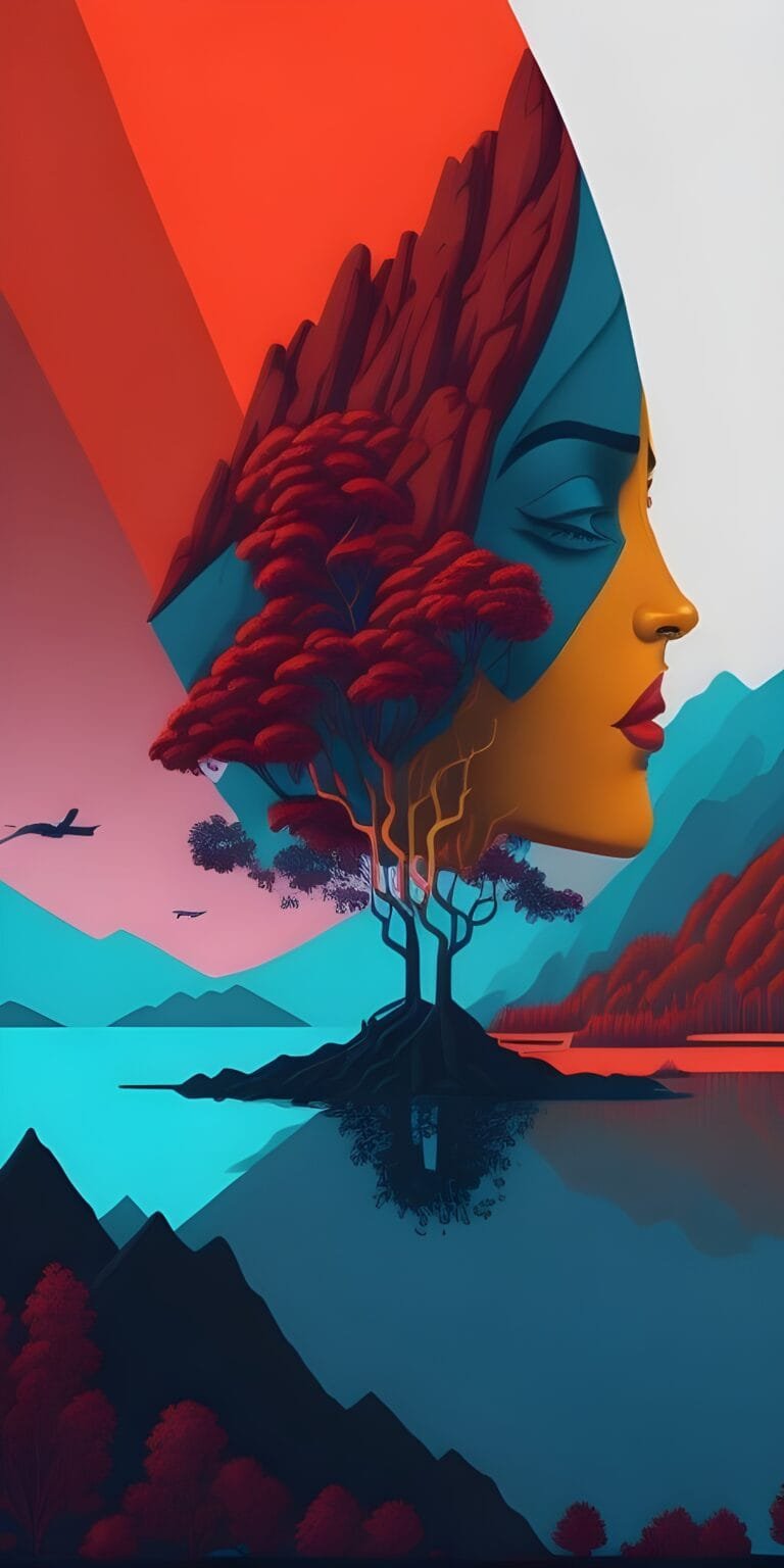 Woman Phone Wallpaper Minimalistic