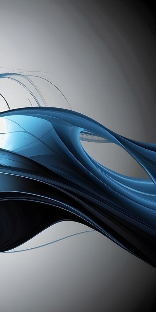 Blue Abstract Mobile Wallpaper, White