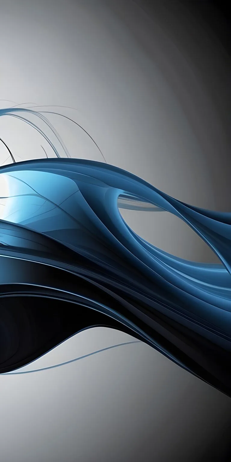 Blue Abstract Mobile Wallpaper, White