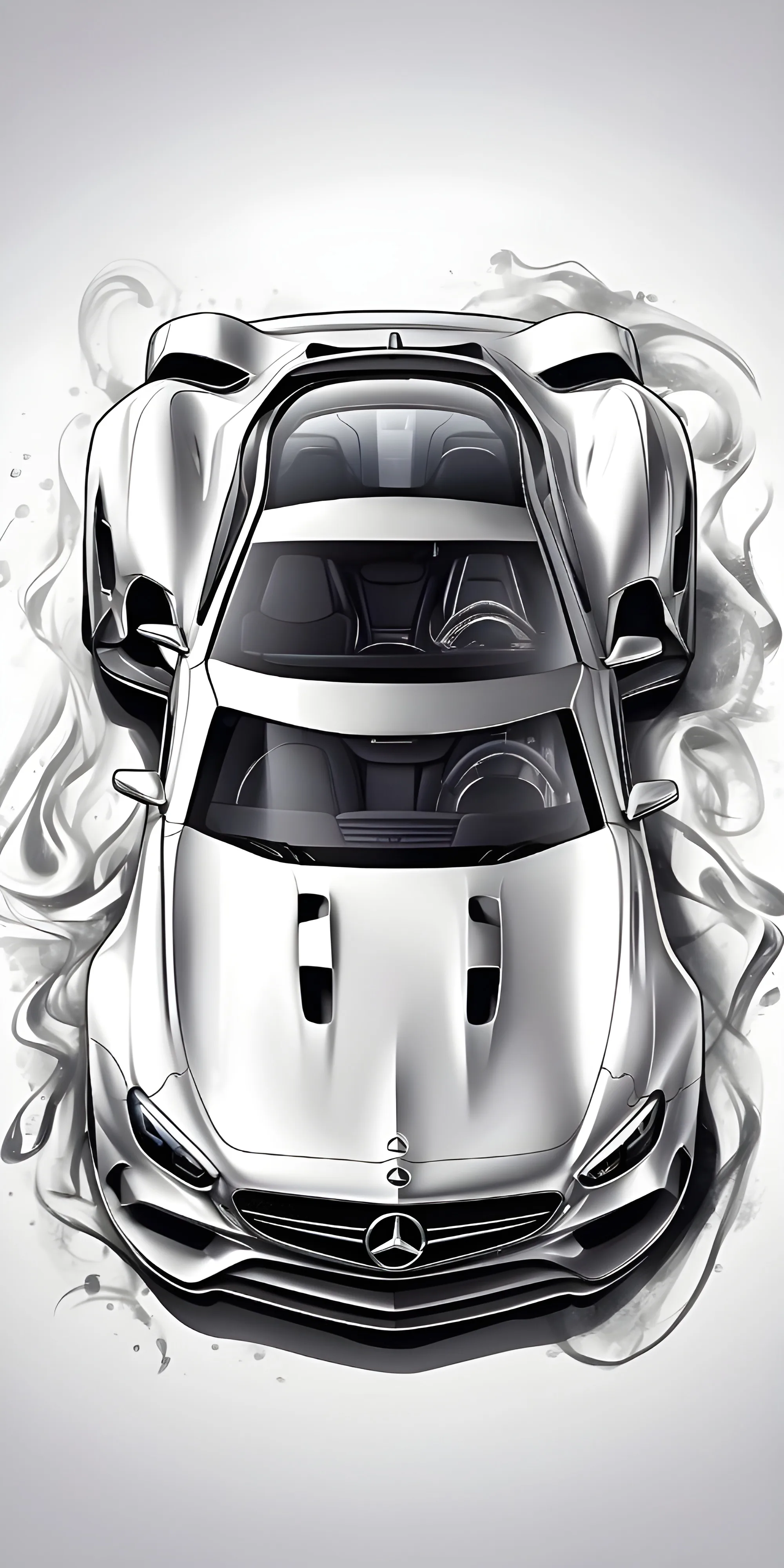 Cool White Mercedes Car Phone Wallpaper