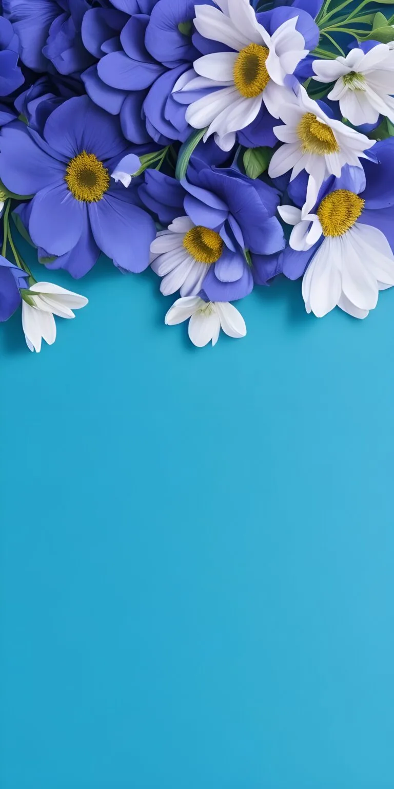 Flower Phone Wallpaper Picture, Blue