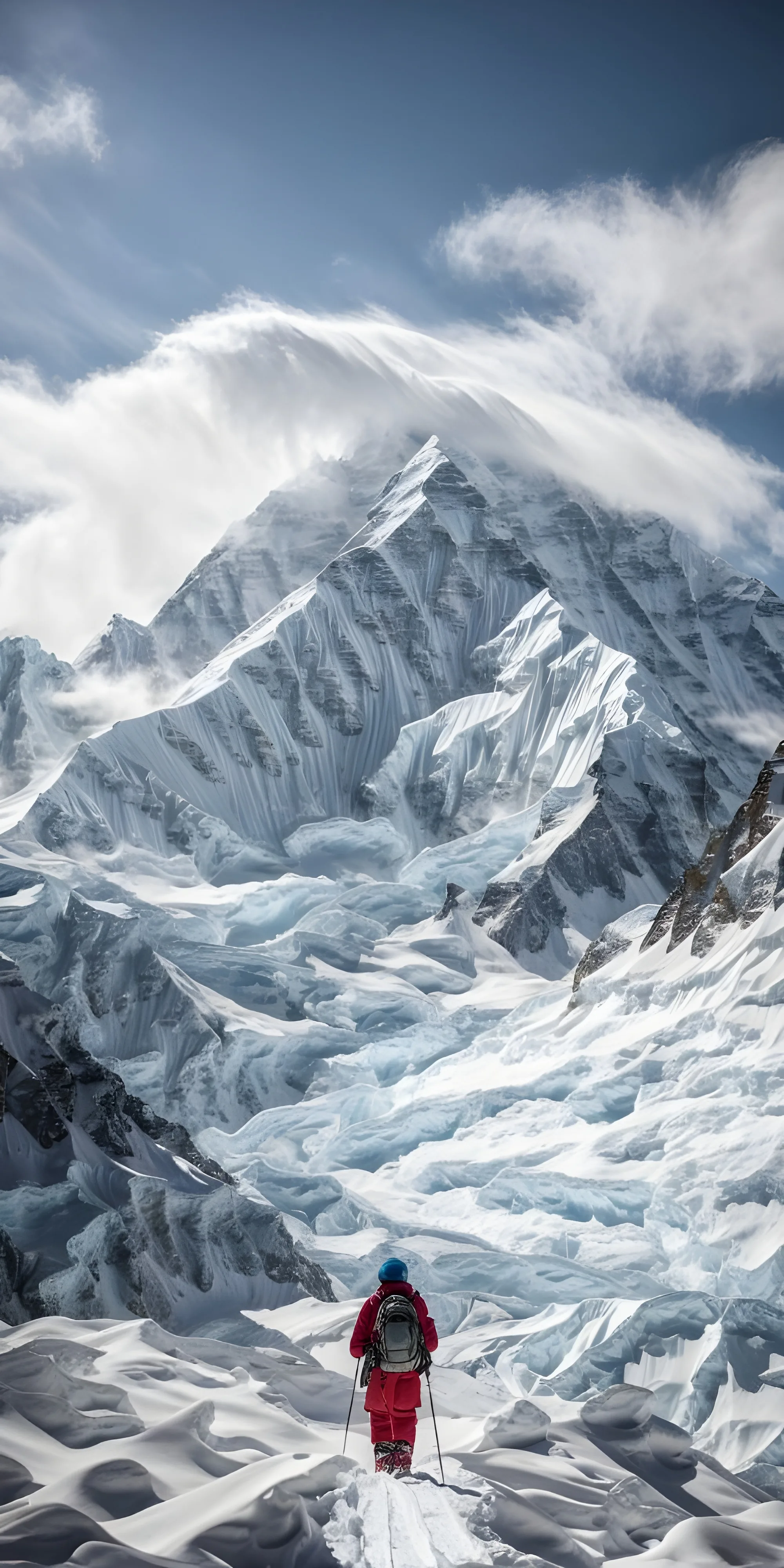 Mount Everest, in the Himalayas, World Places