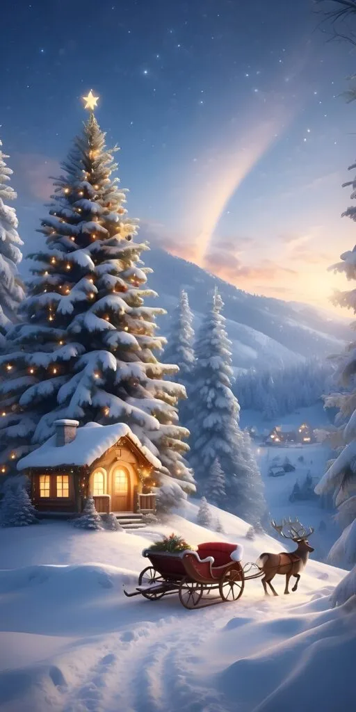 Winter Christmas Phone Wallpaper