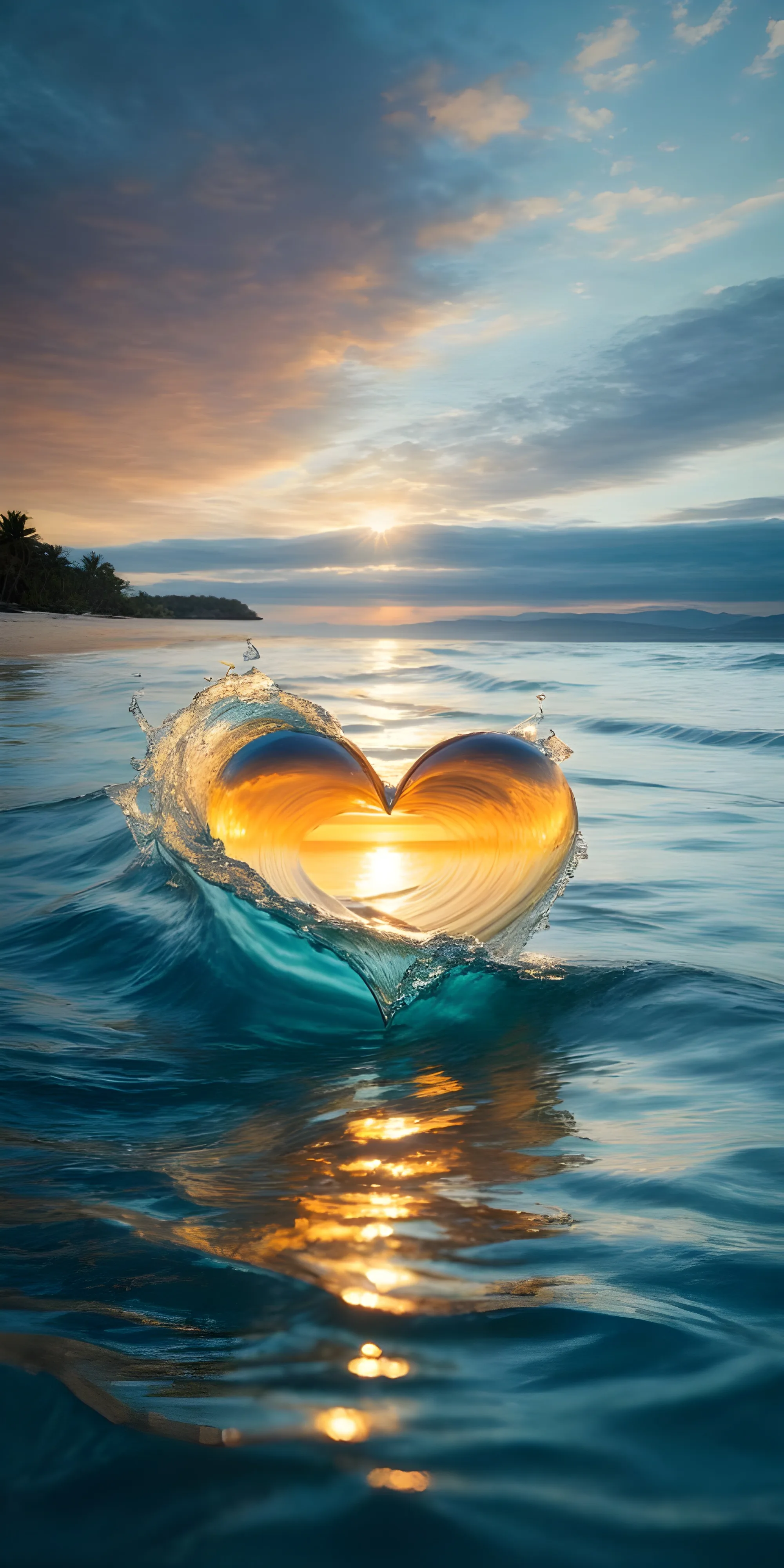 Yellow Heart Phone Wallpaper, Love