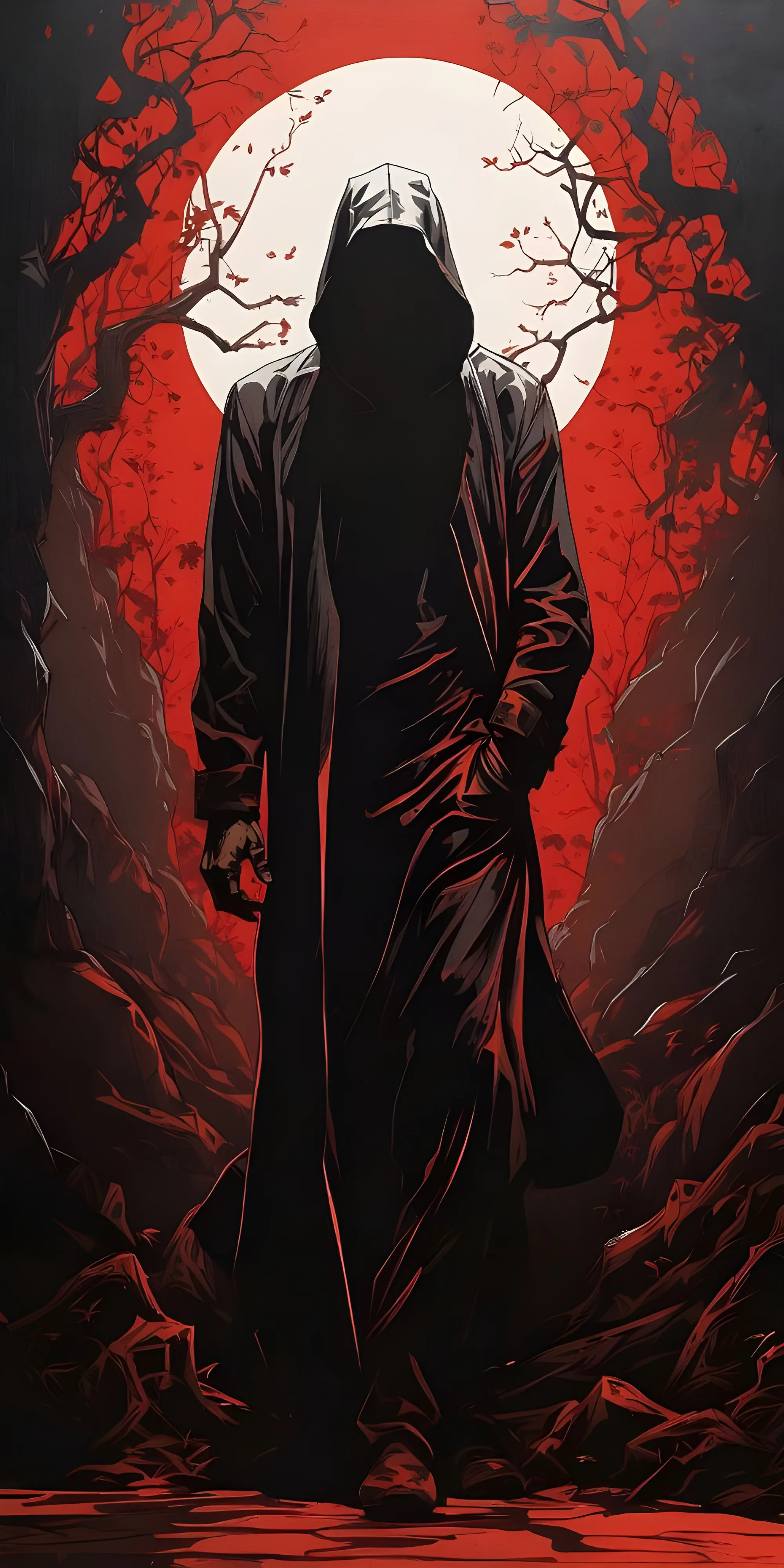 Boy Wallpaper, Red, Dark