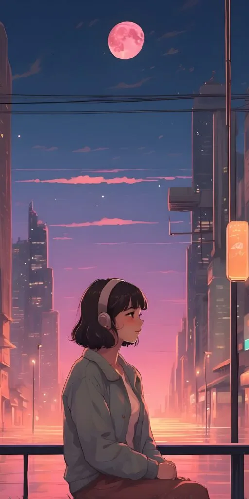 Cute Girl Sitting Wallpaper, Headphone, Kid
