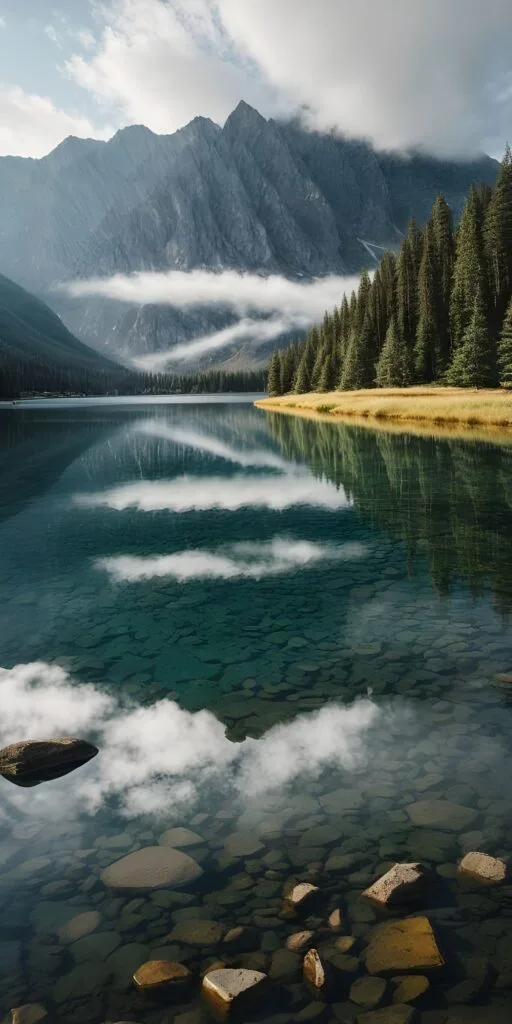 Nature wallpaper for mobile, lake water, nature