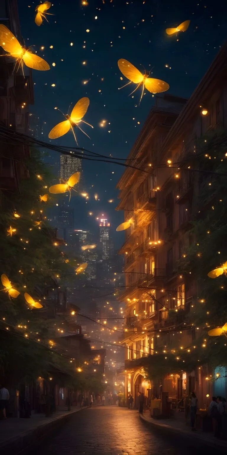 Yellow Lights Phone Wallpaper