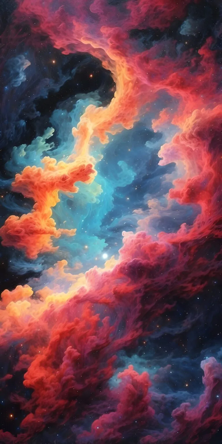 Abstract Art Phone Wallpaper, Vibrant Colors