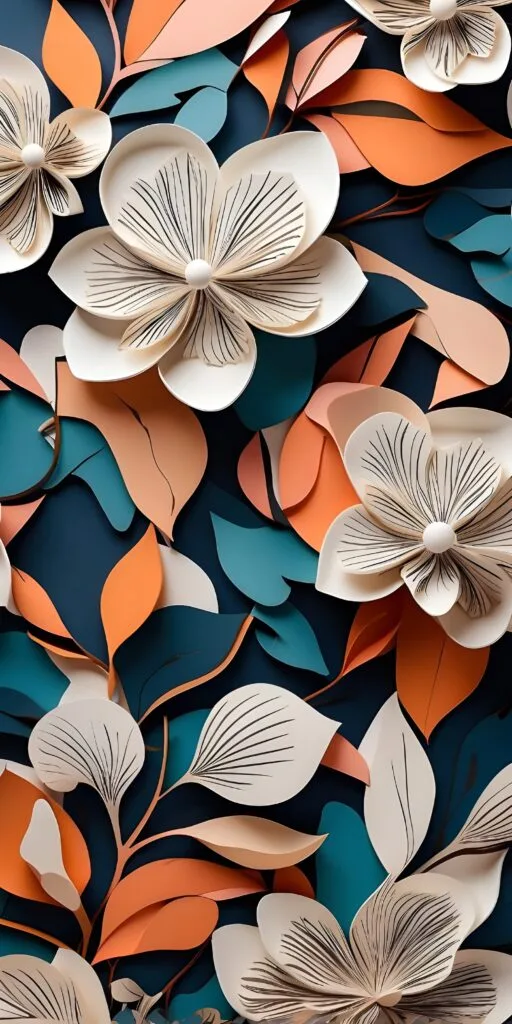 Abstract Geometric Phone Wallpaper, Flowers
