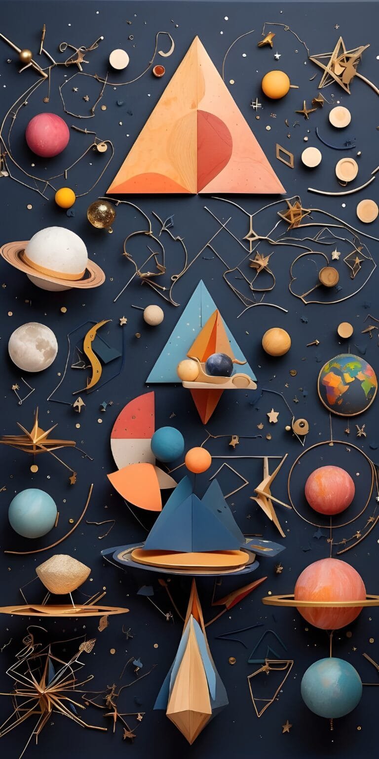 Abstract Geometric Phone Wallpaper, Galaxy