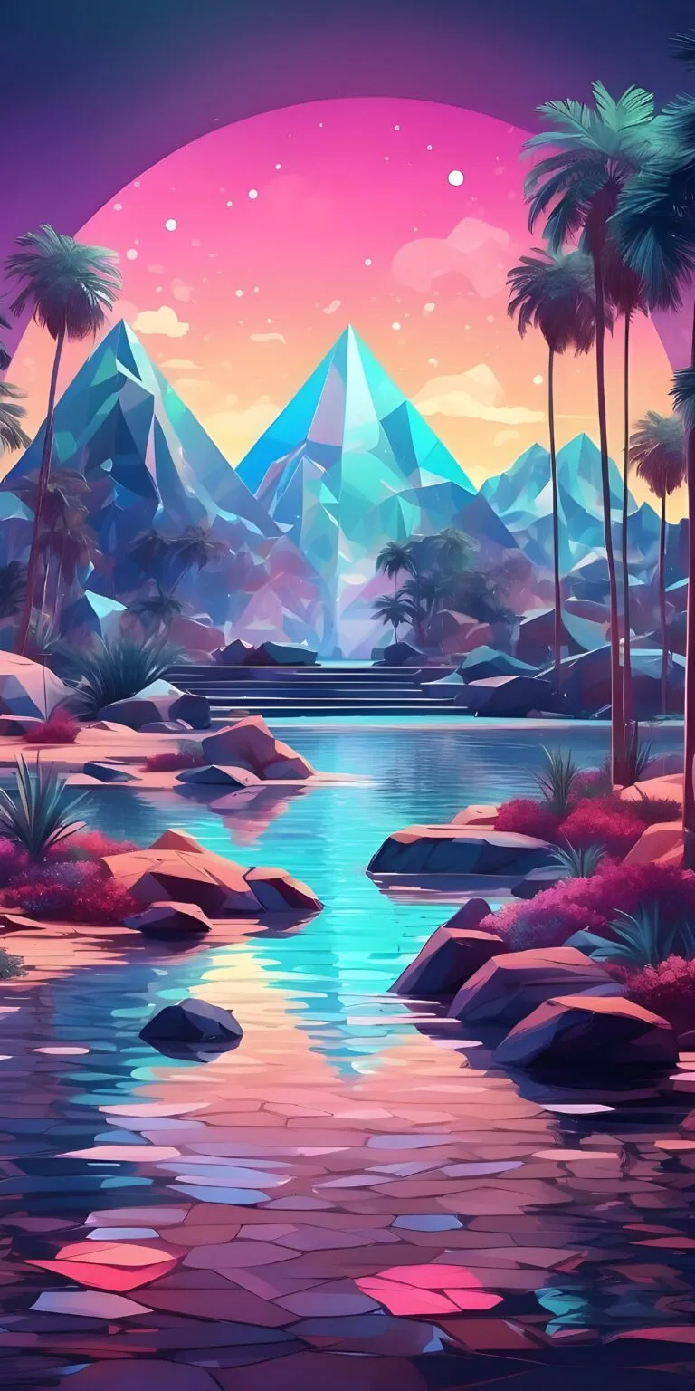 Best Abstract Geometric Phone Wallpaper, Vibrant