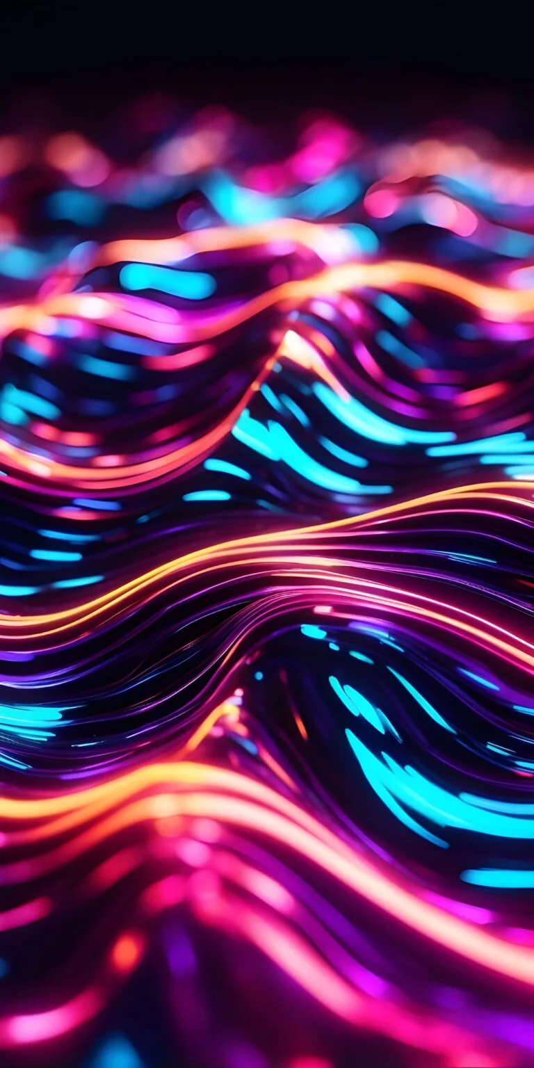 Modern Abstract Phone Wallpaper HD, Vibrant, Neon